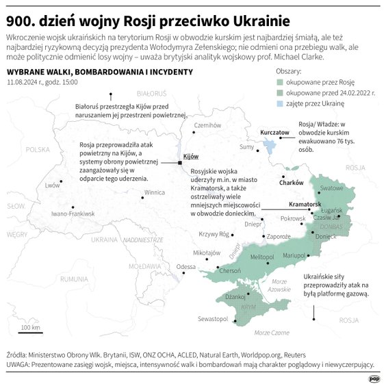 Tak wyglądała sytuacja na Ukrainie w 900. dniu wojny