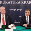 Minister sprawiedliwości prokurator generalny Zbigniew Ziobro (z prawej) i prokurator krajowy Bogdan