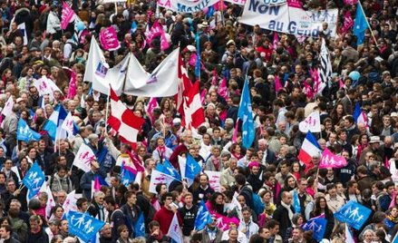 Paryska manifestacja przeciw rządowi i w obronie rodziny