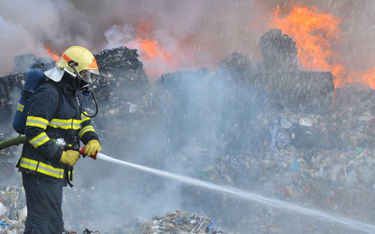 Pożar na największym niezorganizowanym wysypisku śmieci w Europie