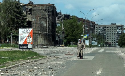 Zniszczony Pokrowsk, zdjęcie z maja br.