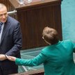 Katarzyna Lubnauer i Grzegorz Schetyna dyskutują w Sejmie