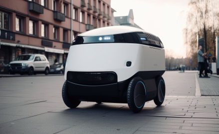 Robot dowożący jedzenie zniszczył samochód i uciekł z miejsca zdarzenia