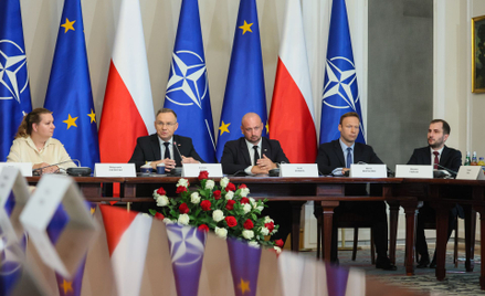 Prezydent Andrzej Duda w czasie posiedzenia Rady Bezpieczeństwa Narodowego