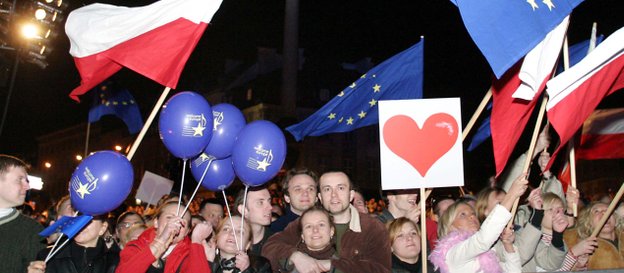 Uroczysty koncert na Placu Zamkowym "Welcome Europe", zorganizowany w związku z przystąpieniem Polsk