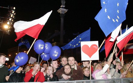 Uroczysty koncert na Placu Zamkowym "Welcome Europe", zorganizowany w związku z przystąpieniem Polsk