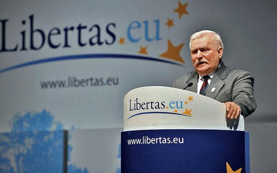 Lech Wałęsa na kongresie Libertas
