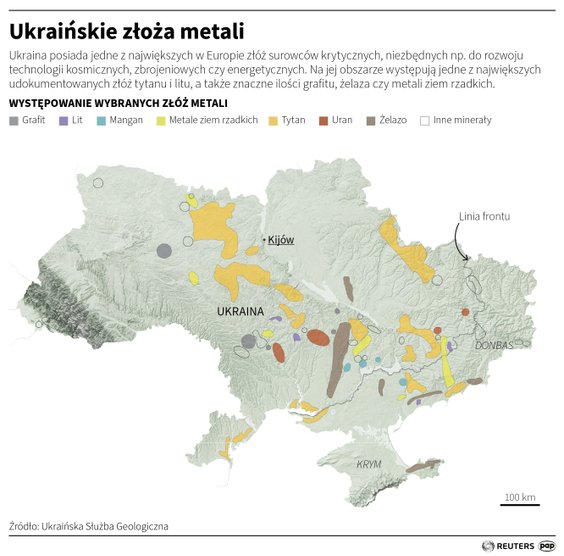 Ukraińskie złoża metali (MAPA)