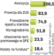 Największe pozycje w kosztach PTE