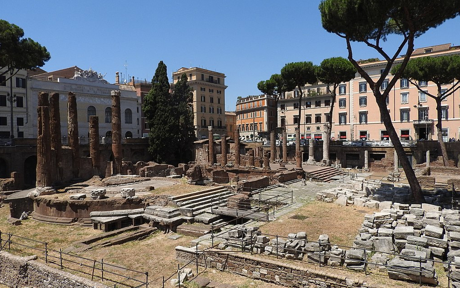 Teren Largo di Torre Argentina w Rzymie.