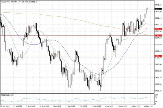 Notowania złota – dane dzienne