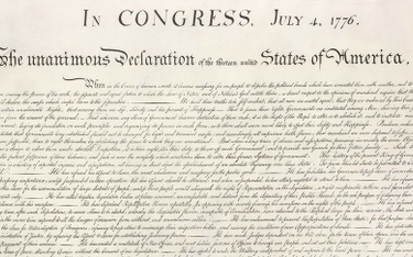 Pierwsza karta Deklaracji Niepodległości