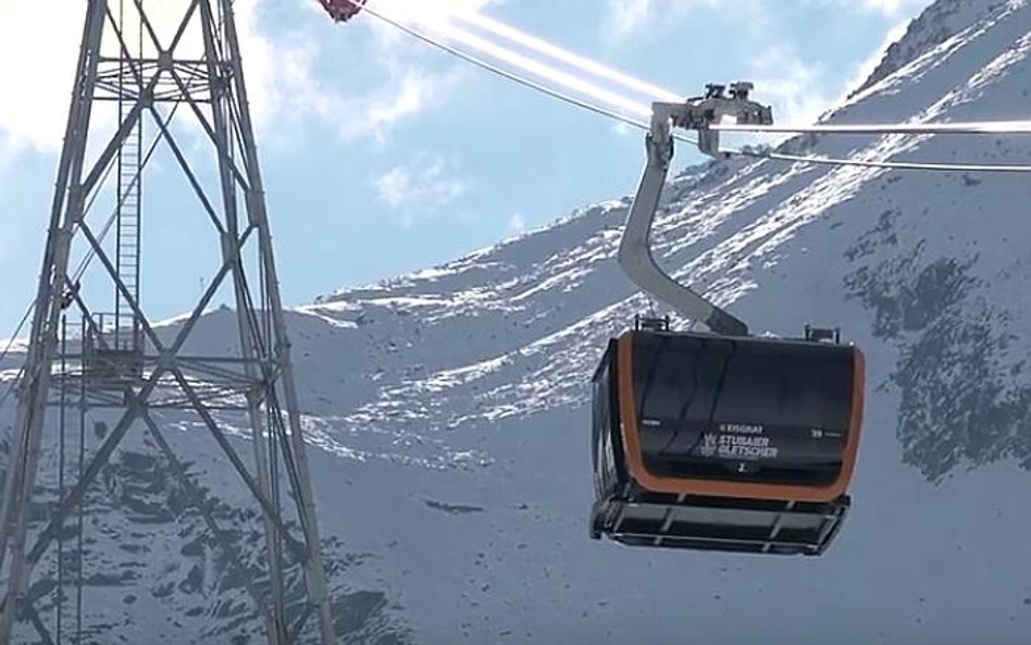 Na Stubai kolejką, która się wiatru nie boi