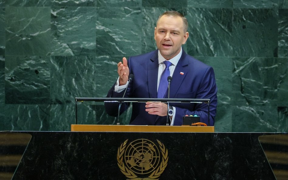 Prezydent RP Karol Nawrocki przemawia podczas debaty generalnej 80. Sesji Zgromadzenia Ogólnego ONZ 