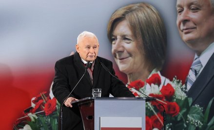 Jarosław Kaczyński podczas przemówienia w rocznicę katastrofy smoleńskiej