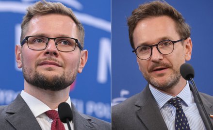 Poseł PiS Michał Woś i europoseł PiS Waldemar Buda