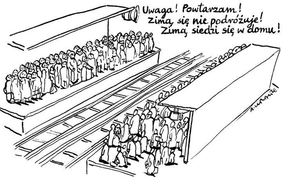 Komentarz rysunkowy. Zimą się nie podróżuje