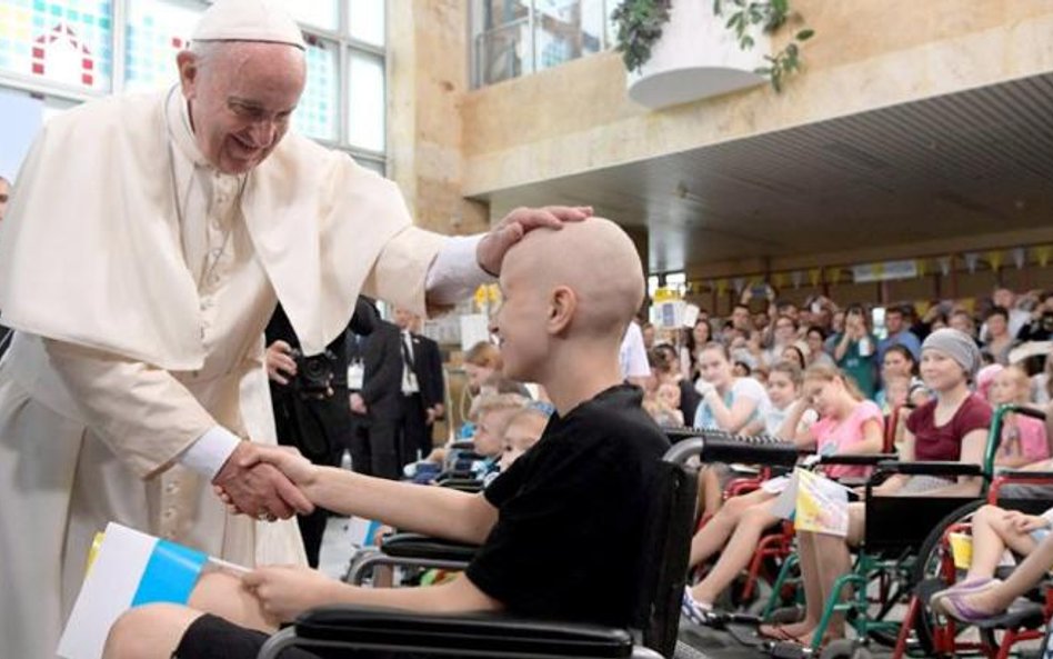 Franciszek spotkał się również z chorymi dziećmi