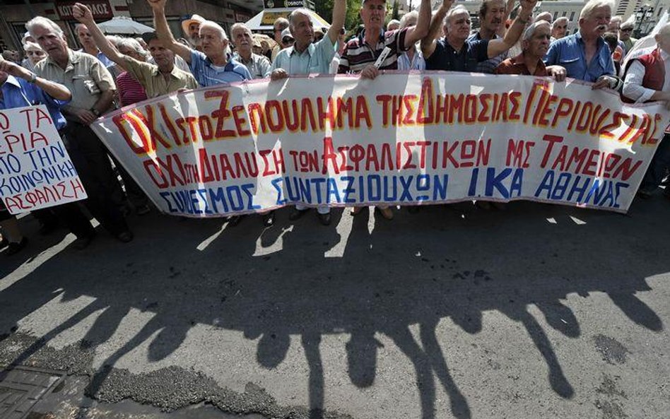 Ateny, 9 czerwca. Protest greckich emerytów