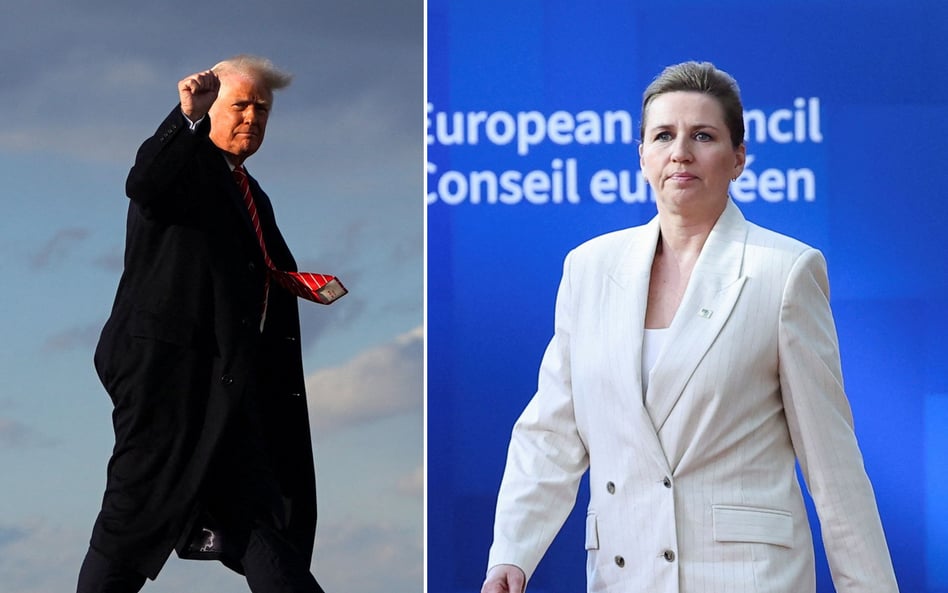 Donald Trump i Mette Frederiksen