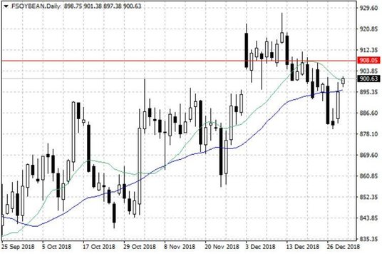 Notowania soi w USA – dane dzienne