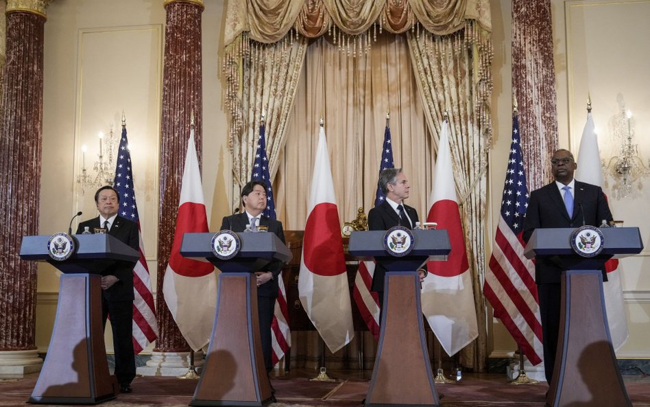 Wspólna konferencja prasowa ministrów obrony USA i Japonii oraz szefów MSZ obu krajów