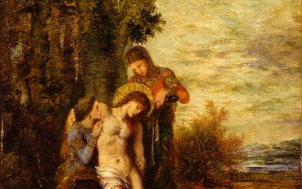 Gustave Moreau, Św. Sebastian rozwiązywany przez święte kobiety, 1869