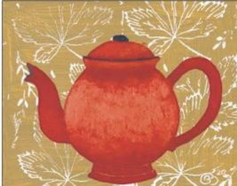 Bettina Bereś namalowała czajniczek.