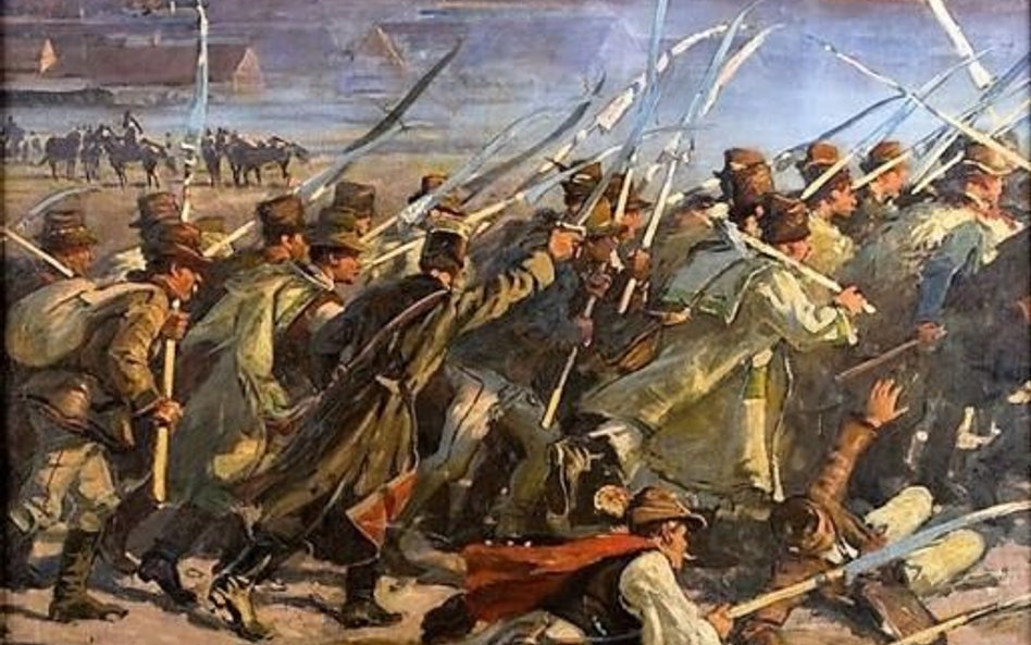 Dzieło przedstawiające bitwę o Sybin, która rozegrała się 11 marca 1849 r.,  powstawało w 1897 r