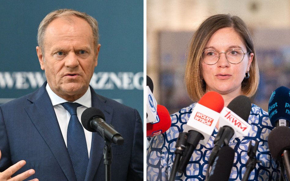 Premier RP Donald Tusk i posłanka Paulina Matysiak