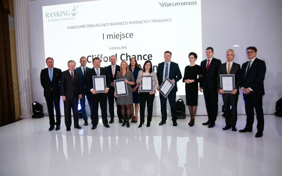Zwycięzcy kategorii Kancelarie Obsługujące Najwięcej Wiodących Transakcji wraz z kapitułą