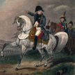 Napoleon na polu bitwy. Rycina kolorowana z XIX wieku