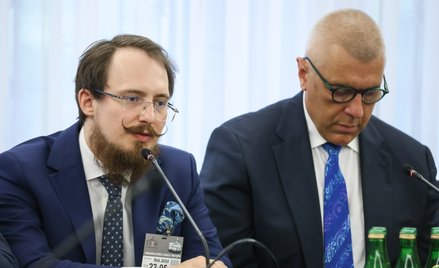 Były dyrektor departamentu Funduszu Sprawiedliwości Tomasz Mraz podczas posiedzenia zespołu ds. rozl