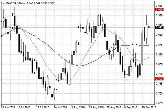 Notowania gazu ziemnego w USA – dane dzienne