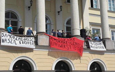 Protest na Uniwersytecie Warszawskim