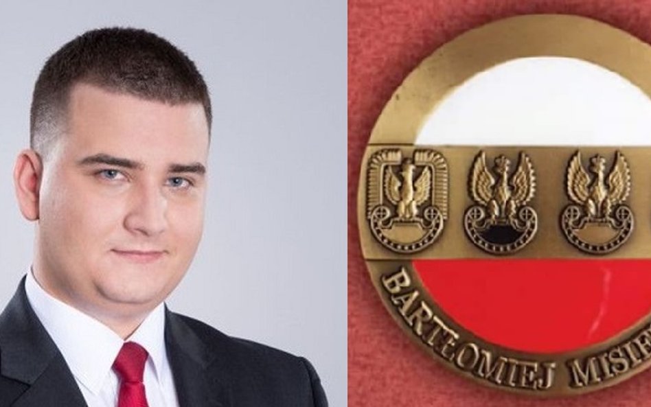 Dziękczynne monety dla Misiewicza. Resort tłumaczy
