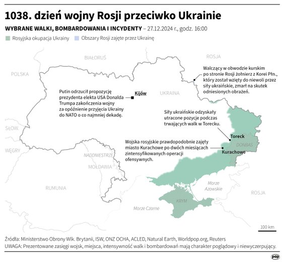 Tak wyglądała sytuacja na froncie w 1038 dniu wojny