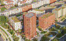 Wizualizacja projektowanego osiedla, które ma powstać na terenach po supermarkecie Tesco