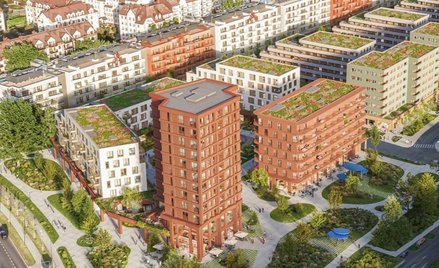 Wizualizacja projektowanego osiedla, które ma powstać na terenach po supermarkecie Tesco