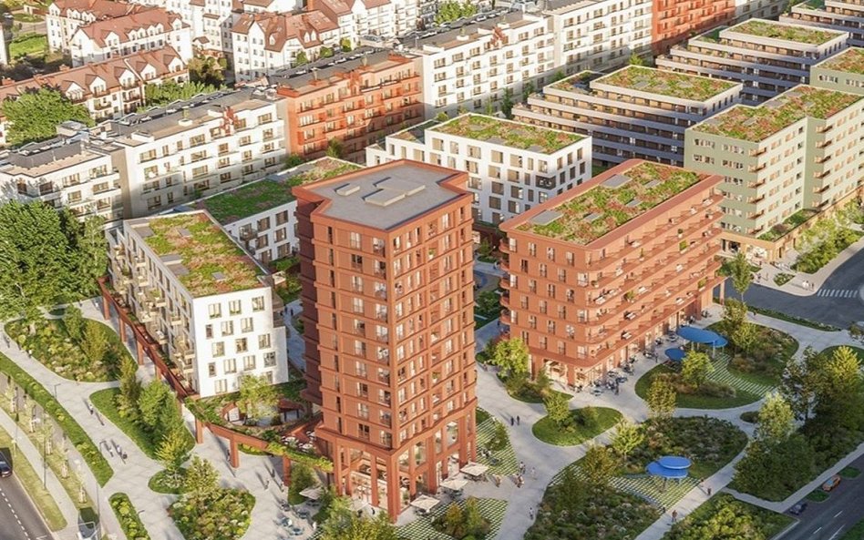 Wizualizacja projektowanego osiedla, które ma powstać na terenach po supermarkecie Tesco