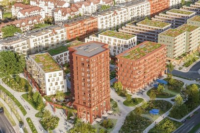 Wizualizacja projektowanego osiedla, które ma powstać na terenach po supermarkecie Tesco