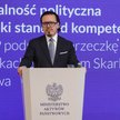 Minister aktywów państwowych Wojciech Balczun na konferencji prasowej „Neutralność polityczna i wyso