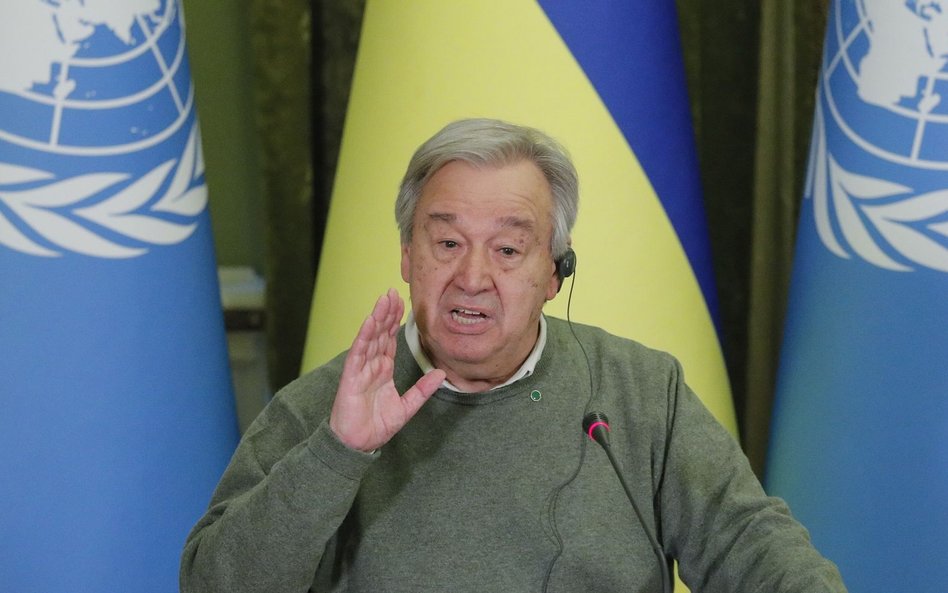 Sekretarz generalny ONZ António Guterres w Kijowie