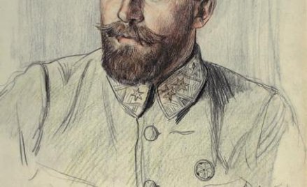 „Płk Edward Rydz-Śmigły, komendant 1 p.p. L.P.” – rysunek kredką Wincentego Wodzinowskiego