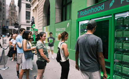 Robinhood wystrzelił w górę