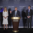 Donald Trump, z dziećmi: od prawej Eric Trump, Ivanka Trump i Donald Trump Jr.