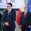 Marszałek Sejmu Szymon Hołownia z Polski 2050 i wicemarszałek Włodzimierz Czarzasty, współprzewodnic