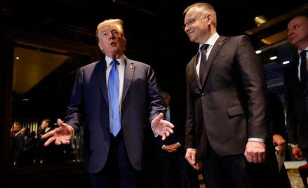 Były prezydent USA Donald Trump i prezydent RP Andrzej Duda