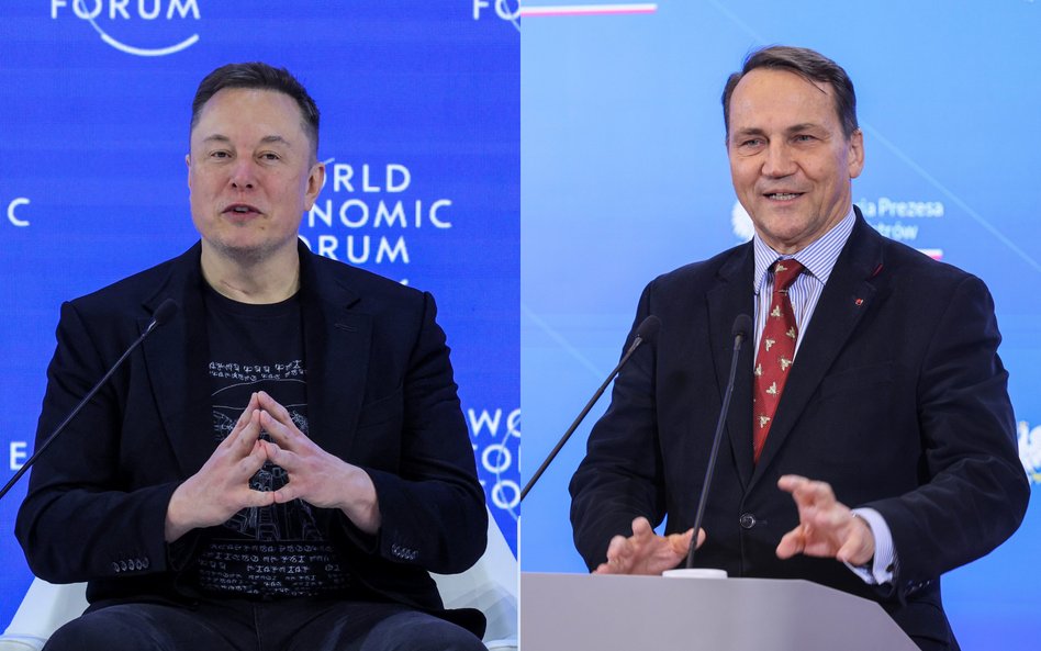 Elon Musk i Radosław Sikorski