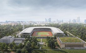 W ramach Nowej Skry powstanie hala sportowa o polemniści maksymlanie 6 tysięcy osób (na wizualizacji